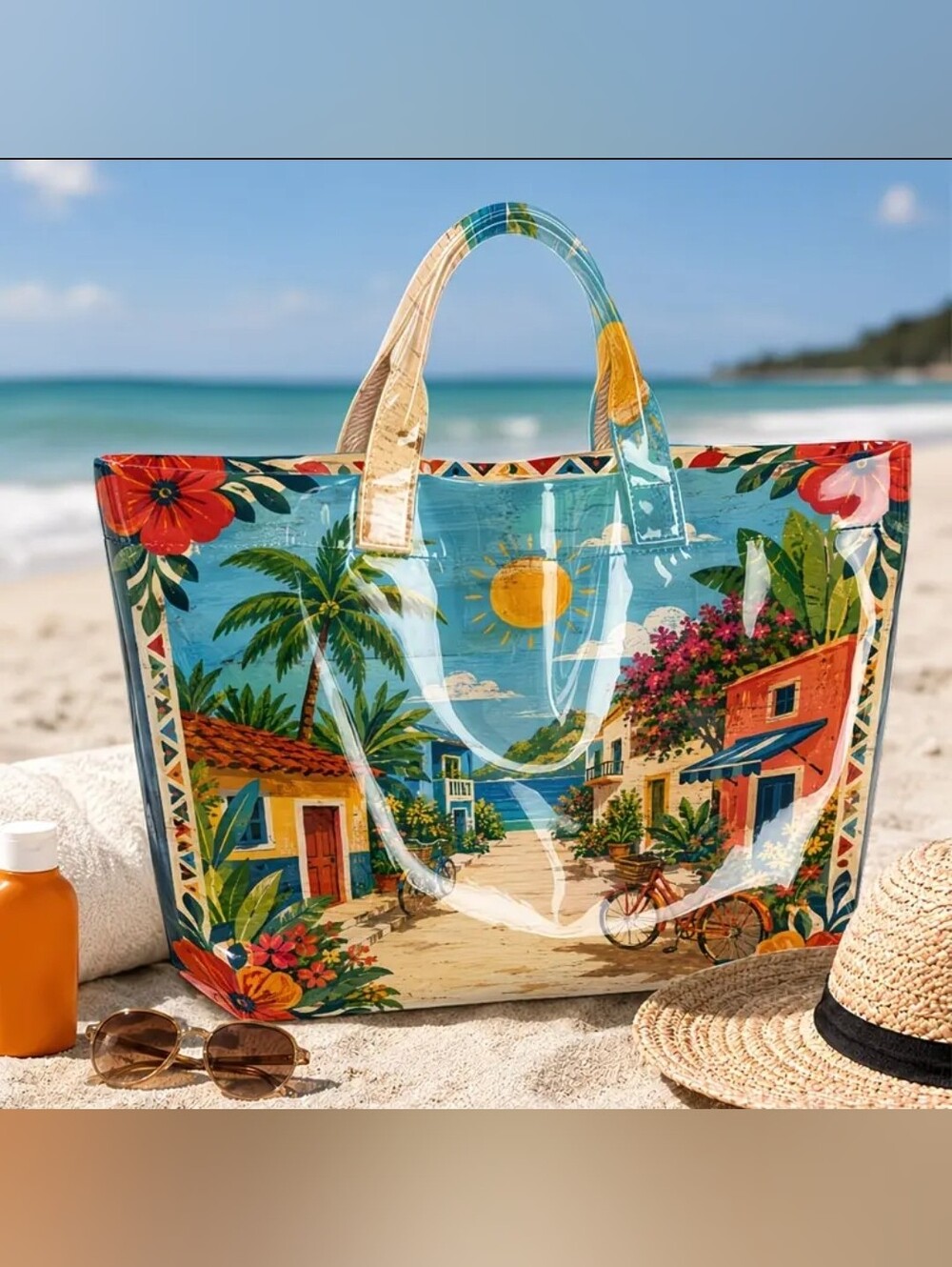 Beautiful Latin American Carribean Large Tote Daily Commuter Tote